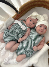 Load image into Gallery viewer, Candy Stripe Cross Back Romper - Green