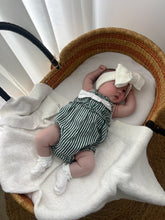 Load image into Gallery viewer, Candy Stripe Bow Romper - Green