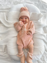Load image into Gallery viewer, Chunky Knit Booties - Newborn-6M - Blush