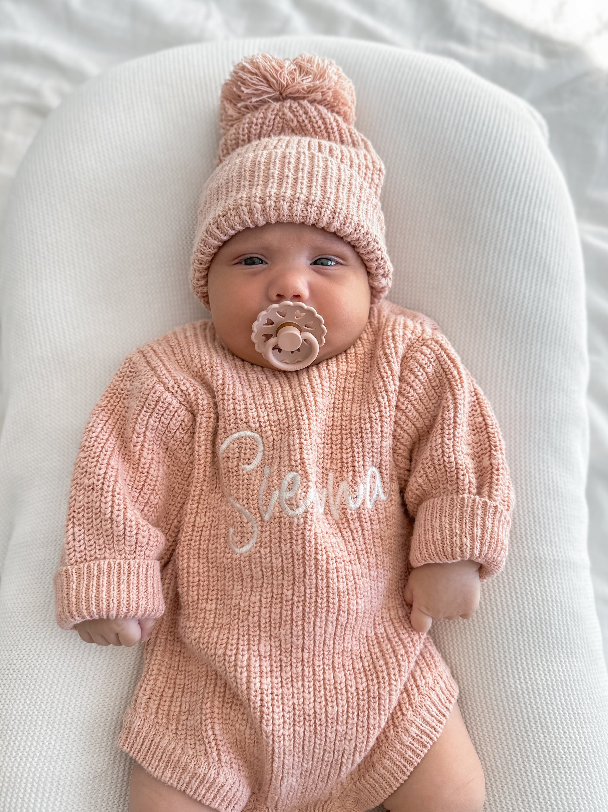 Chunky Knit Beanie - Blush