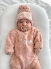 Load image into Gallery viewer, Chunky Knit Booties - Newborn-6M - Blush