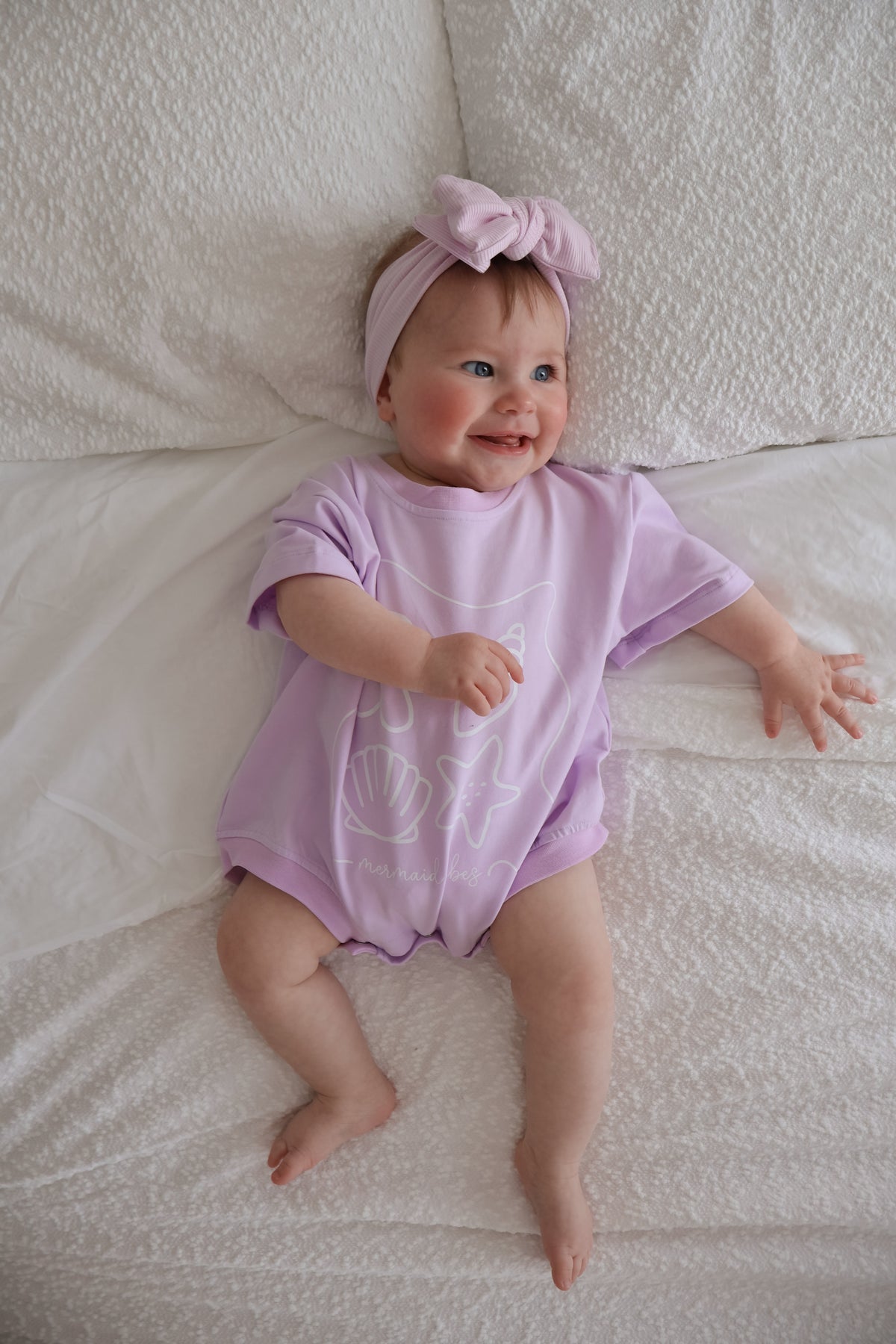 Lavender 'Mermaid Vibes' Oversized Slouch Romper