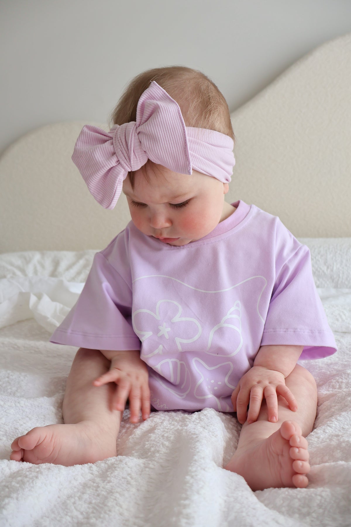 Lavender 'Mermaid Vibes' Oversized Slouch Romper