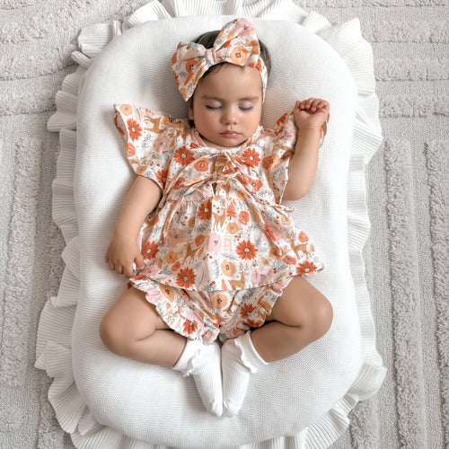 Festive Floral Flutter Sleeve & Topknot Bundle - PRE ORDER - Est. Dispatch October