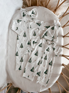 Bamboo Topknot - Christmas Trees