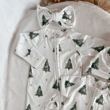 Load image into Gallery viewer, Bamboo Knotted Beanie - Christmas Trees