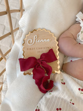 Load image into Gallery viewer, &#39;First Christmas 2025&#39; Personalised Arch Bow Plaque