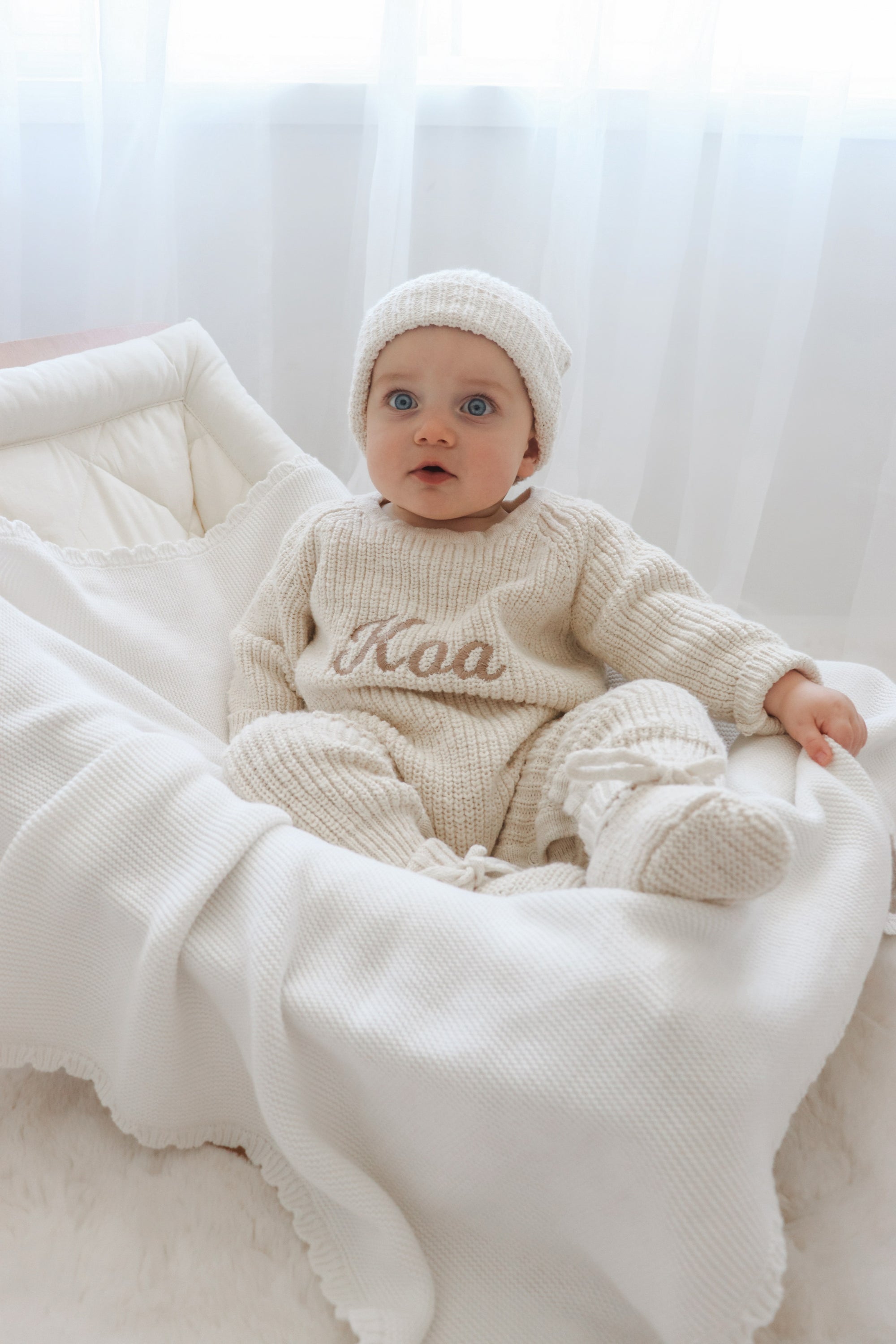 Frankie Classic Knit Romper - Honey