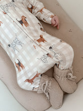Load image into Gallery viewer, Long Sleeve Bamboo Growsuit - Puppy Picnic