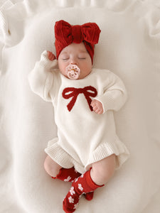 Red Posy Frill Socks