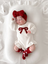 Load image into Gallery viewer, Red Posy Frill Socks