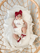 Load image into Gallery viewer, &#39;My First Christmas&#39; Singlet Frill Knit Romper