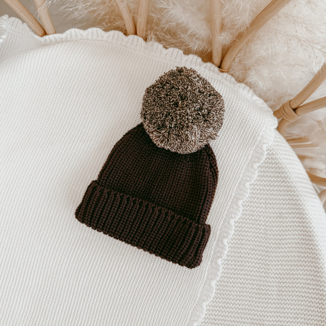 Mini Knit Beanie - Espresso - PRE ORDER EST DISPATCH LATE DEC