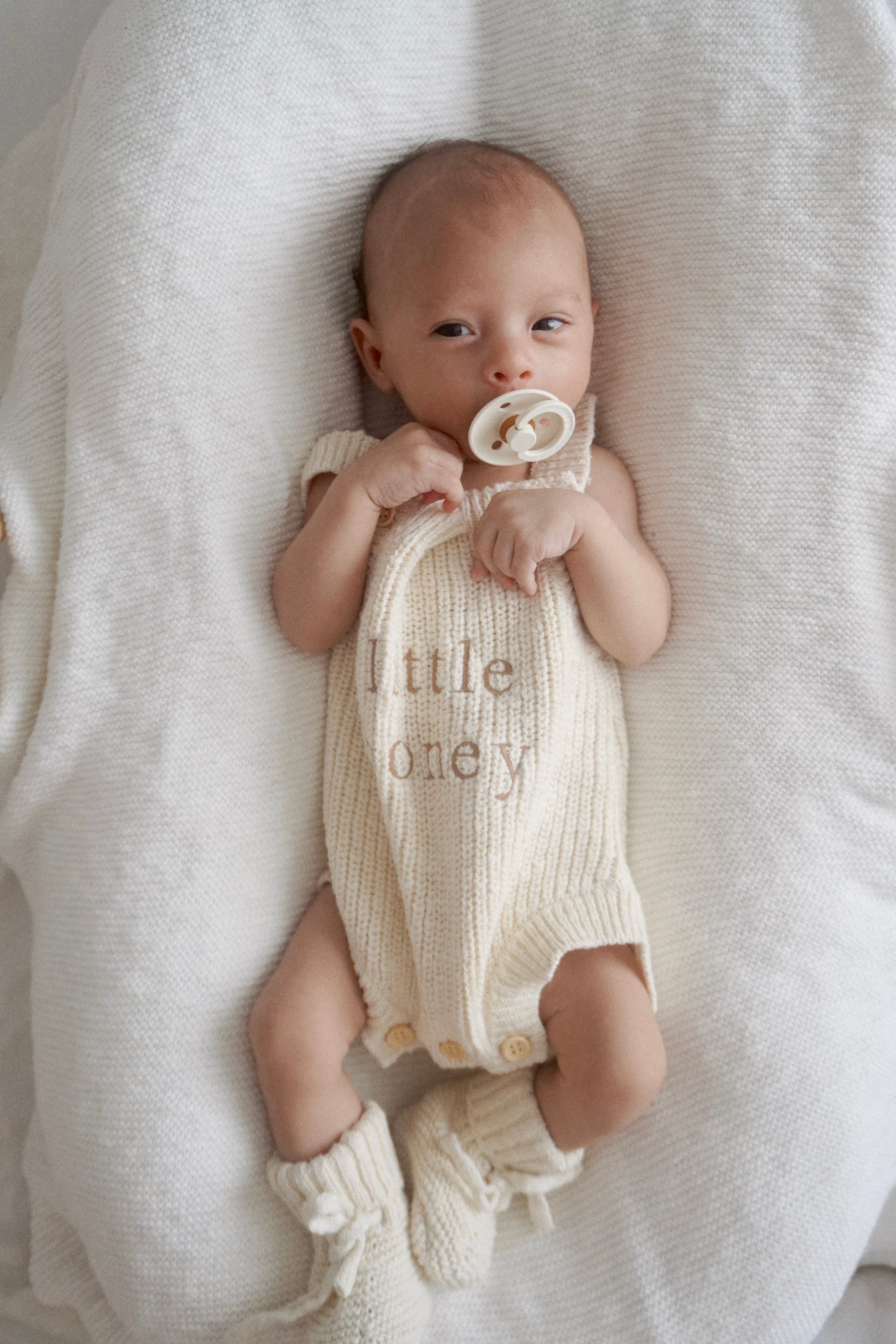 'Little Honey' Singlet Knit Romper - Honey