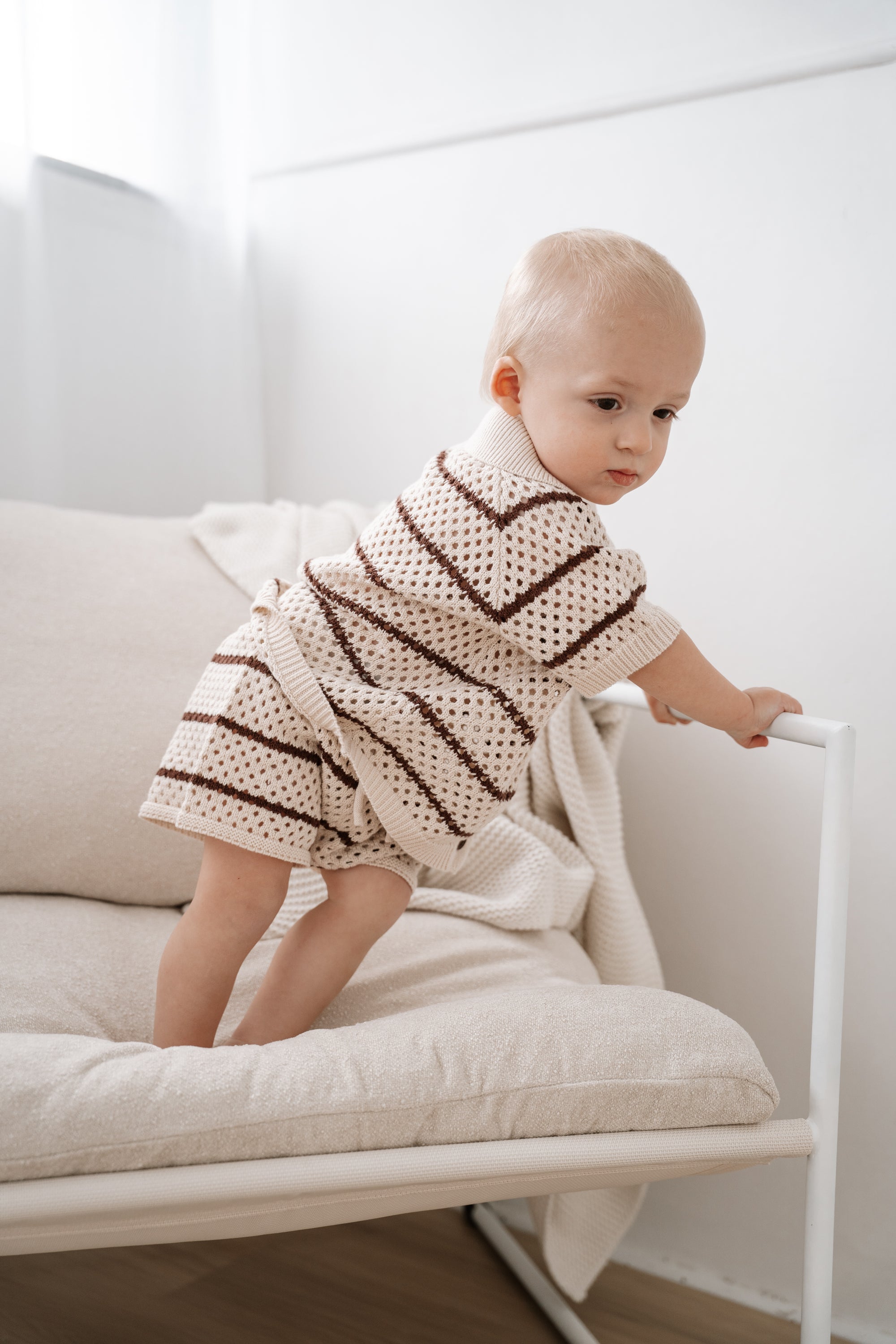 Espresso Stripe - Button Down Set