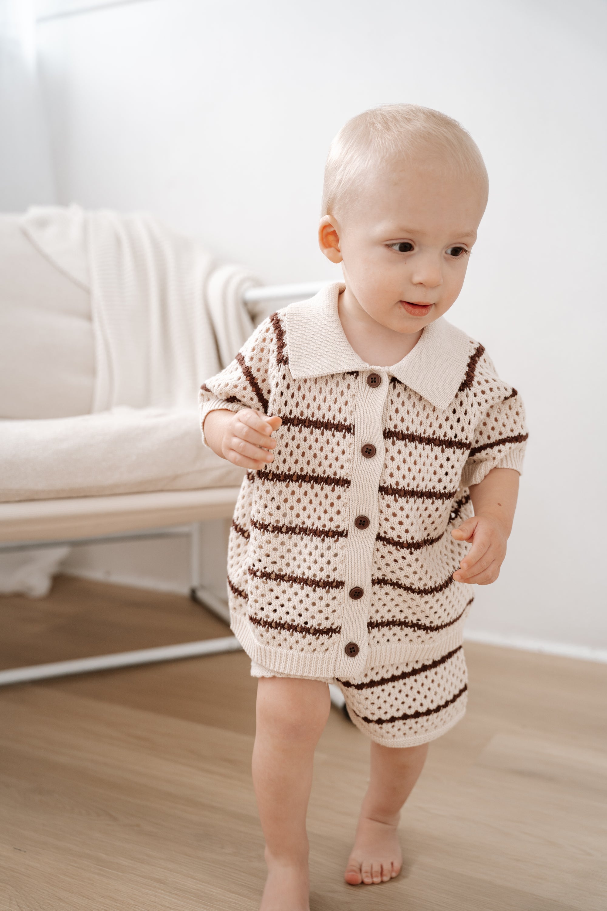 Espresso Stripe - Button Down Set