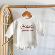 Load image into Gallery viewer, &#39;First Halloween&#39; Long Sleeve Frill Leg Romper