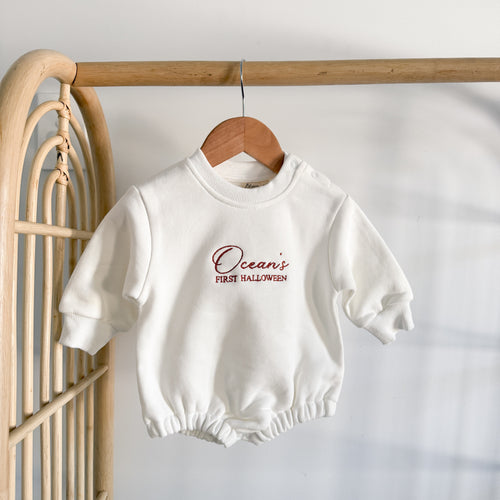 'First Halloween' Bubble Romper - Long Sleeve