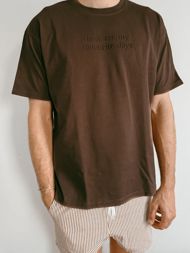 Men's 'Favourite Days' Tee - Chocolate
