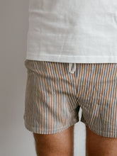 Load image into Gallery viewer, Men&#39;s Brown Stripe Shorts