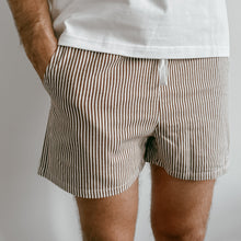 Load image into Gallery viewer, Men&#39;s Brown Stripe Shorts