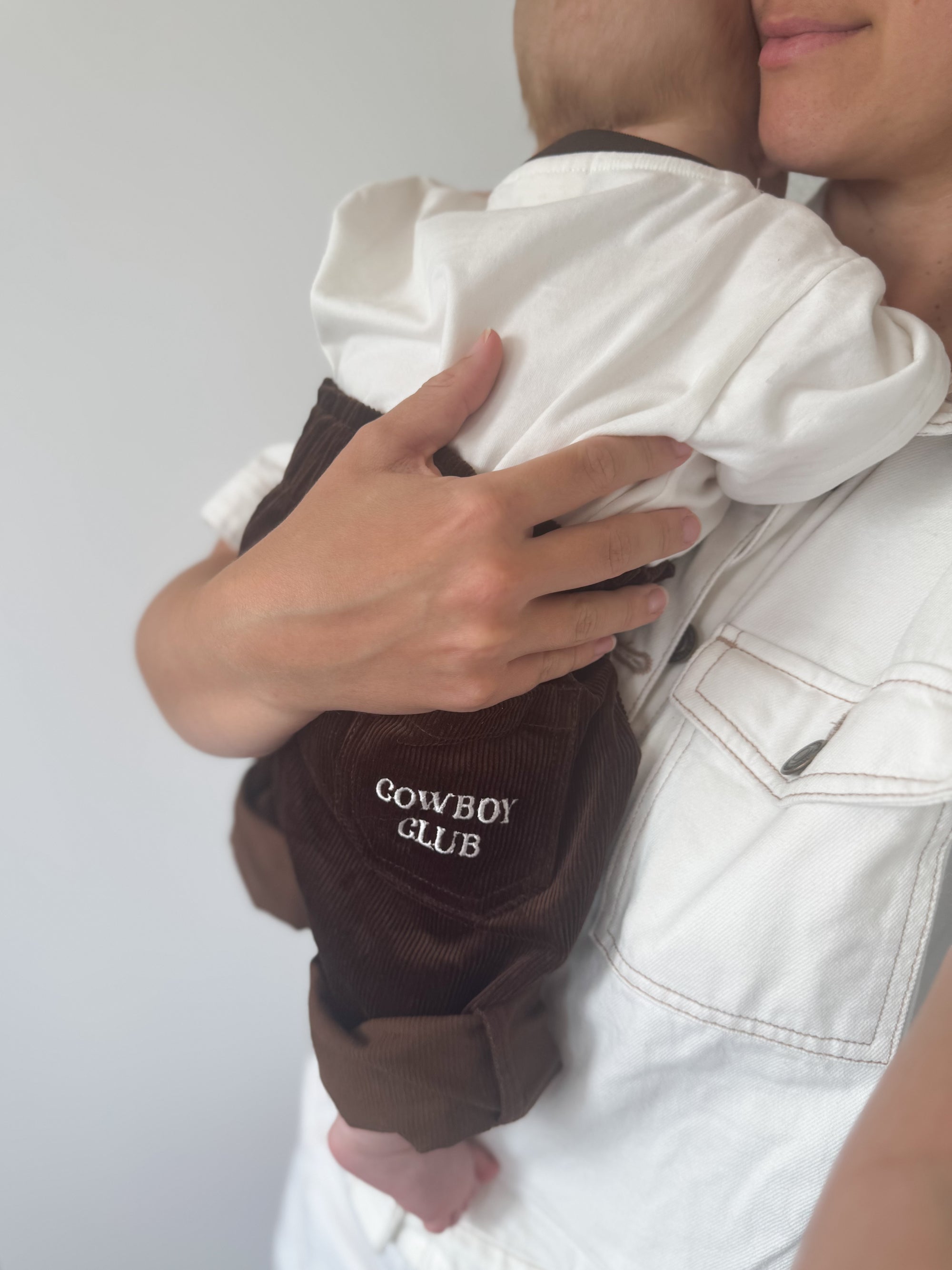 'Cowboy Club' Corduroy Pants - Brown