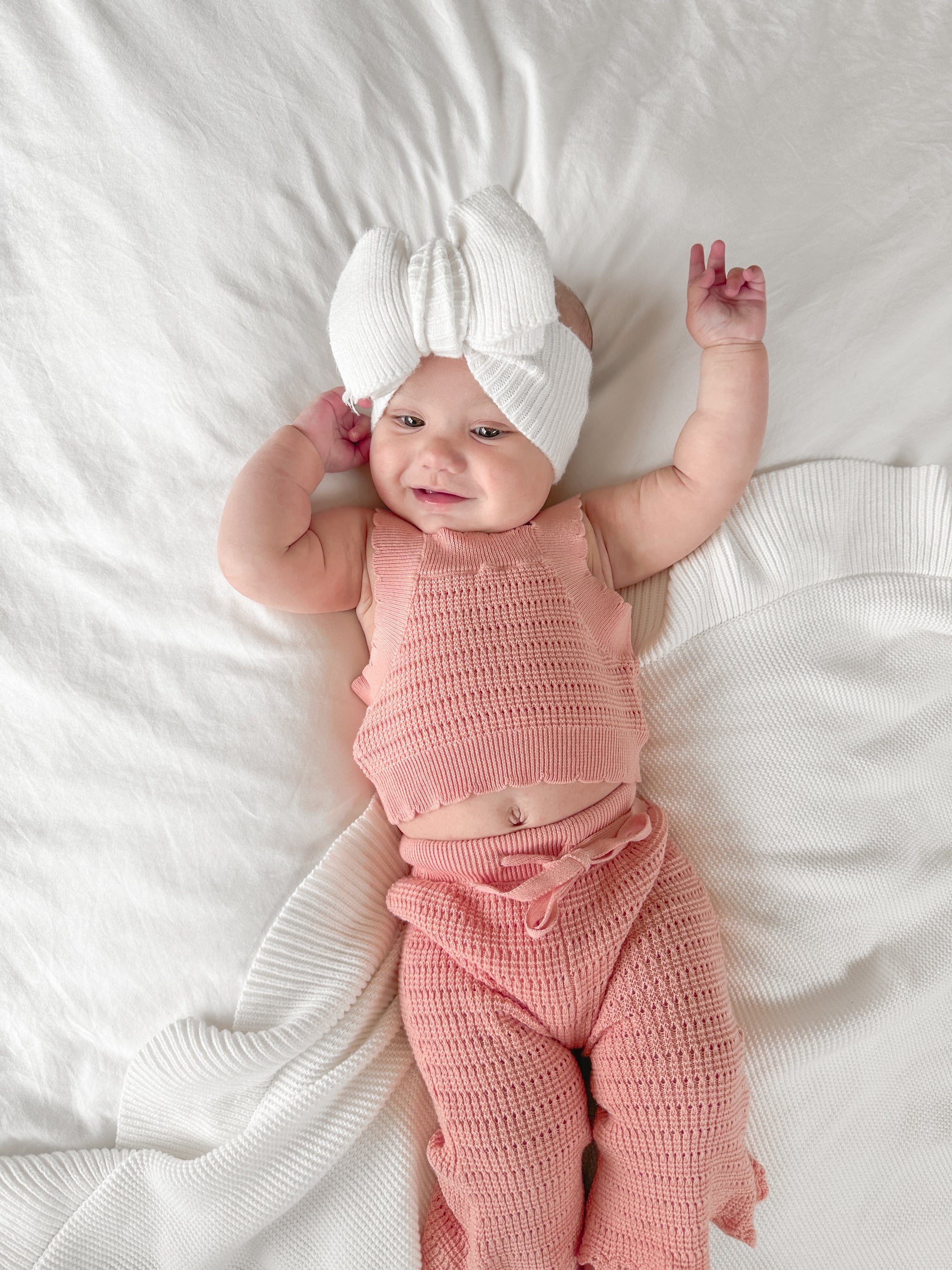 Flare Knit Set - Blush
