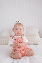Load image into Gallery viewer, Blooming Bow Denim Overalls