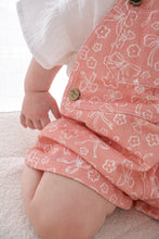 Load image into Gallery viewer, Blooming Bow Denim Overalls