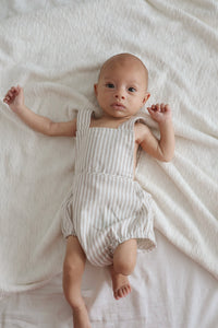 Sand Stripe Cross Back Romper