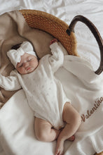 Load image into Gallery viewer, Heirloom Poppy Frill Knit Blanket
