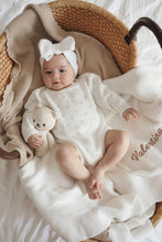 Load image into Gallery viewer, Heirloom Poppy Frill Knit Blanket