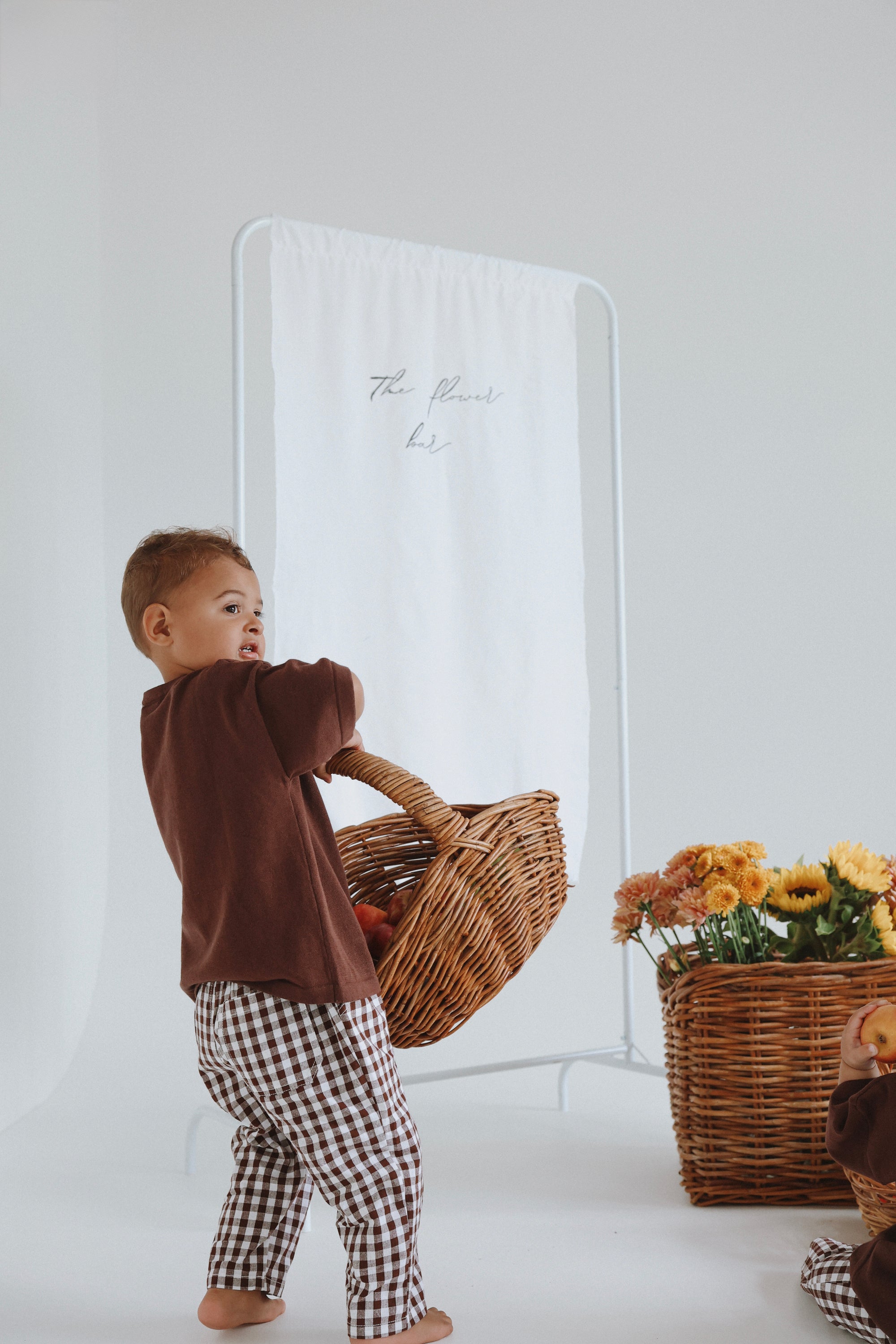 Kids Cocoa Gingham Pants
