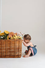 Load image into Gallery viewer, Strawberry Picnic Denim Overalls