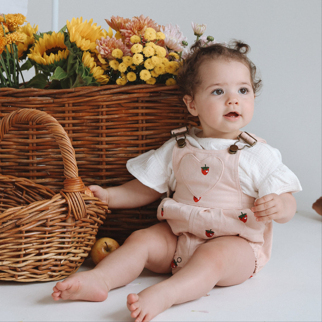 Denim Overalls - Strawberry Dreams