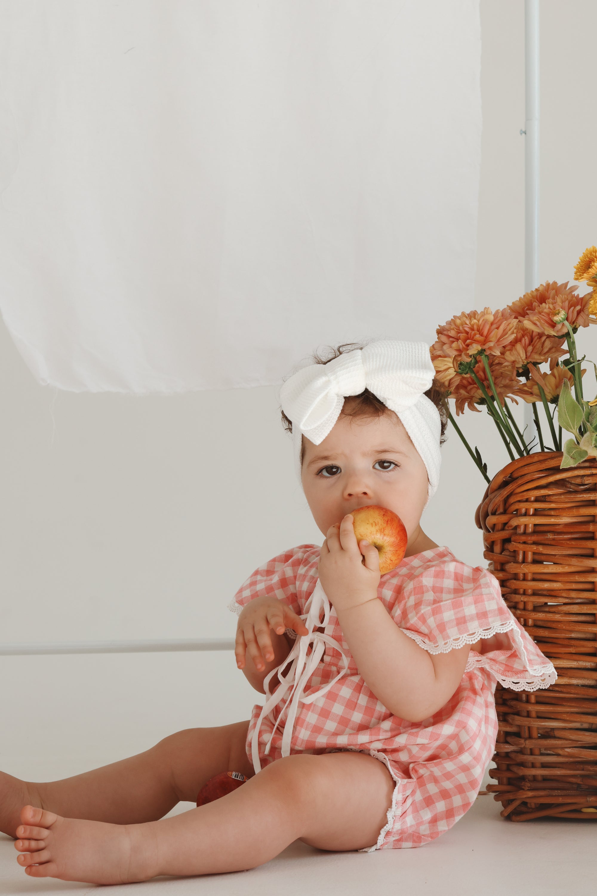 Dorothy Flutter Sleeve Romper - Pink Gingham