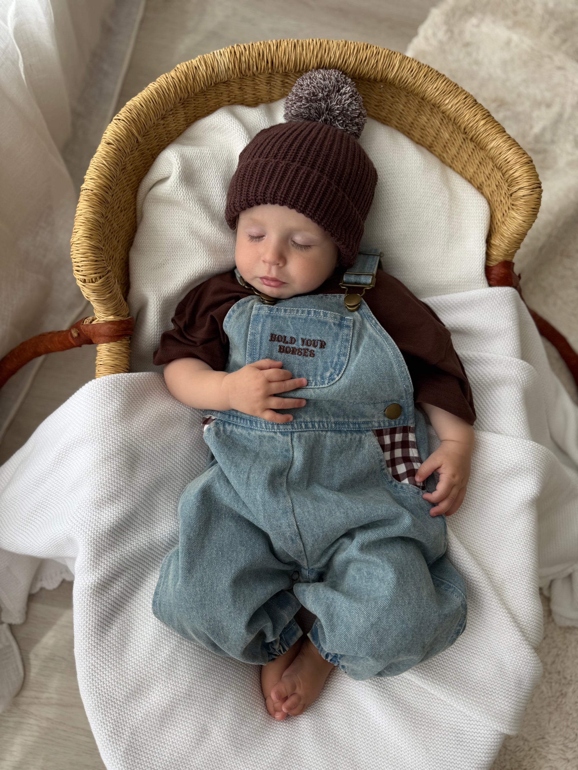 'Hold Your Horses' Denim Overalls