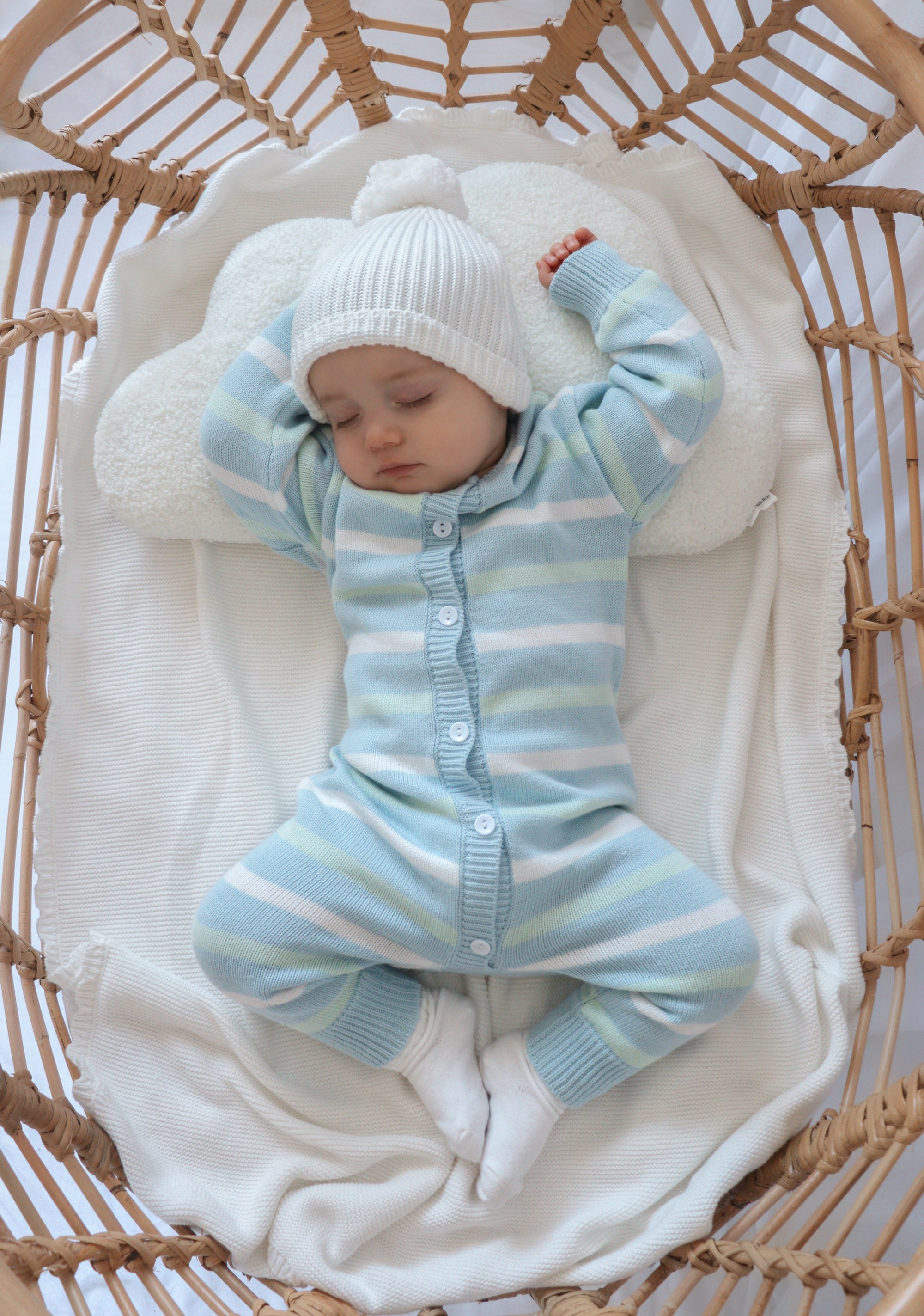 Mint Sherbet Long Sleeve Knit Romper