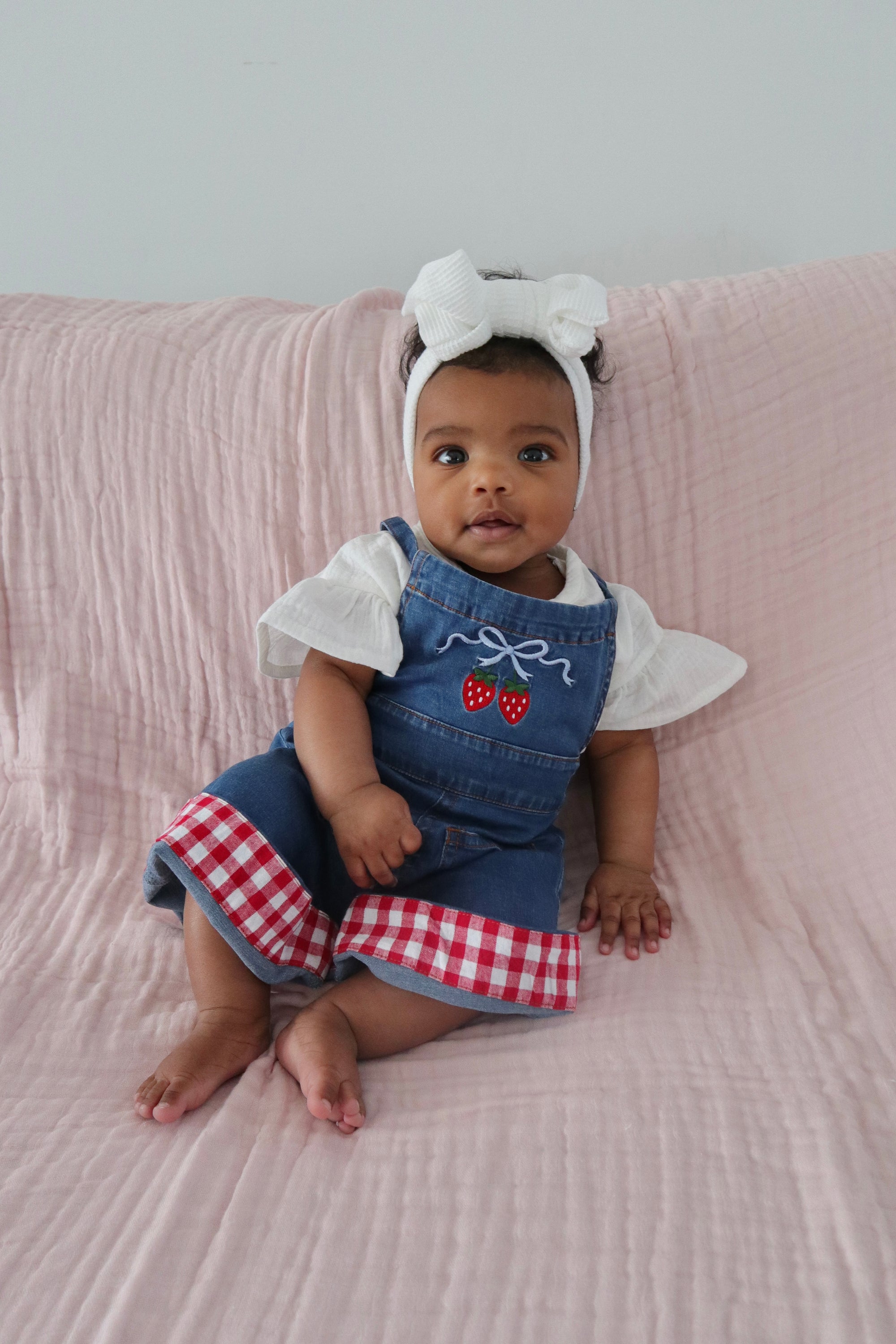 Strawberry Picnic Denim Jumpsuit
