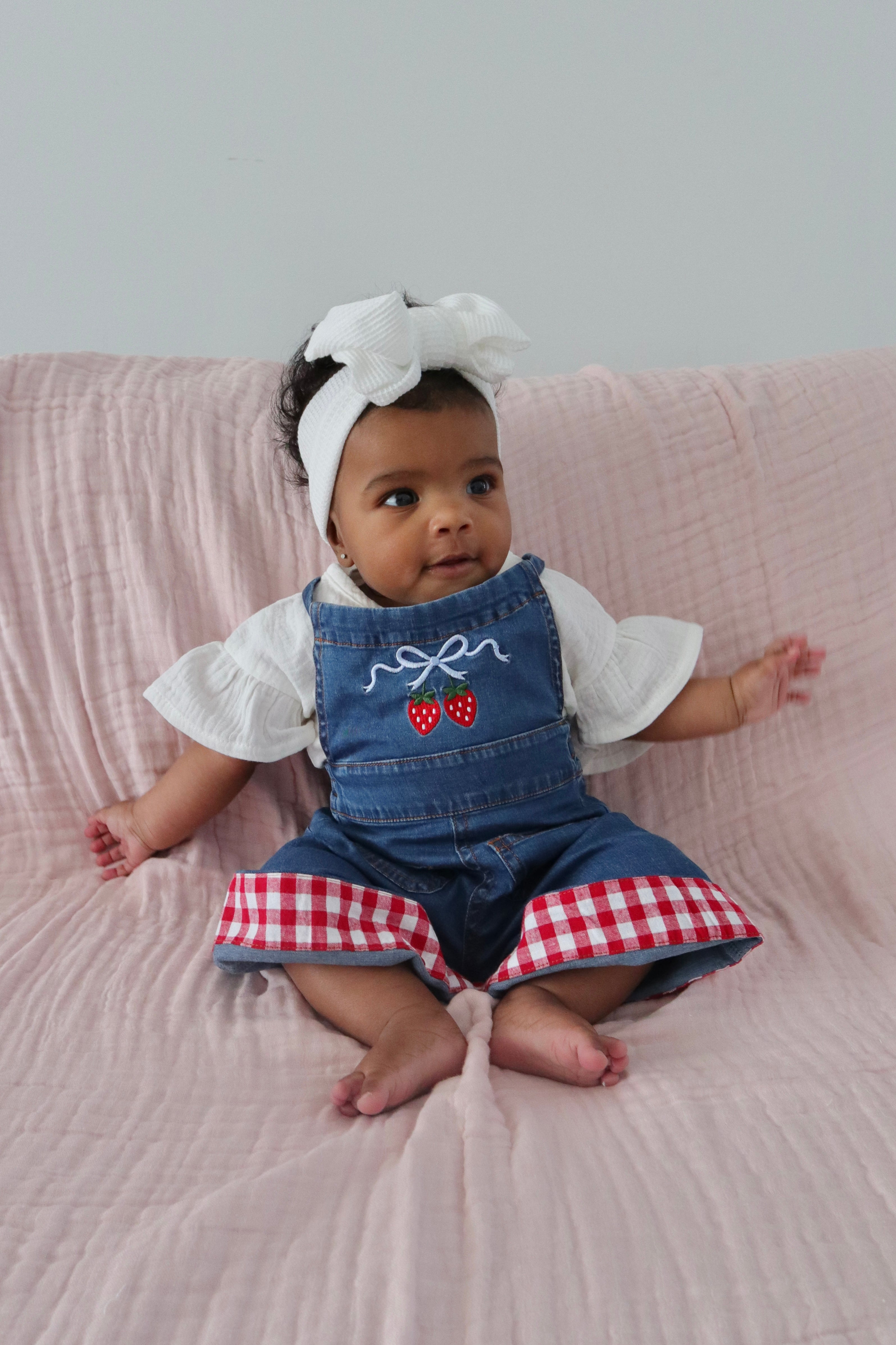 Strawberry Picnic Denim Jumpsuit – Blossom and Pear