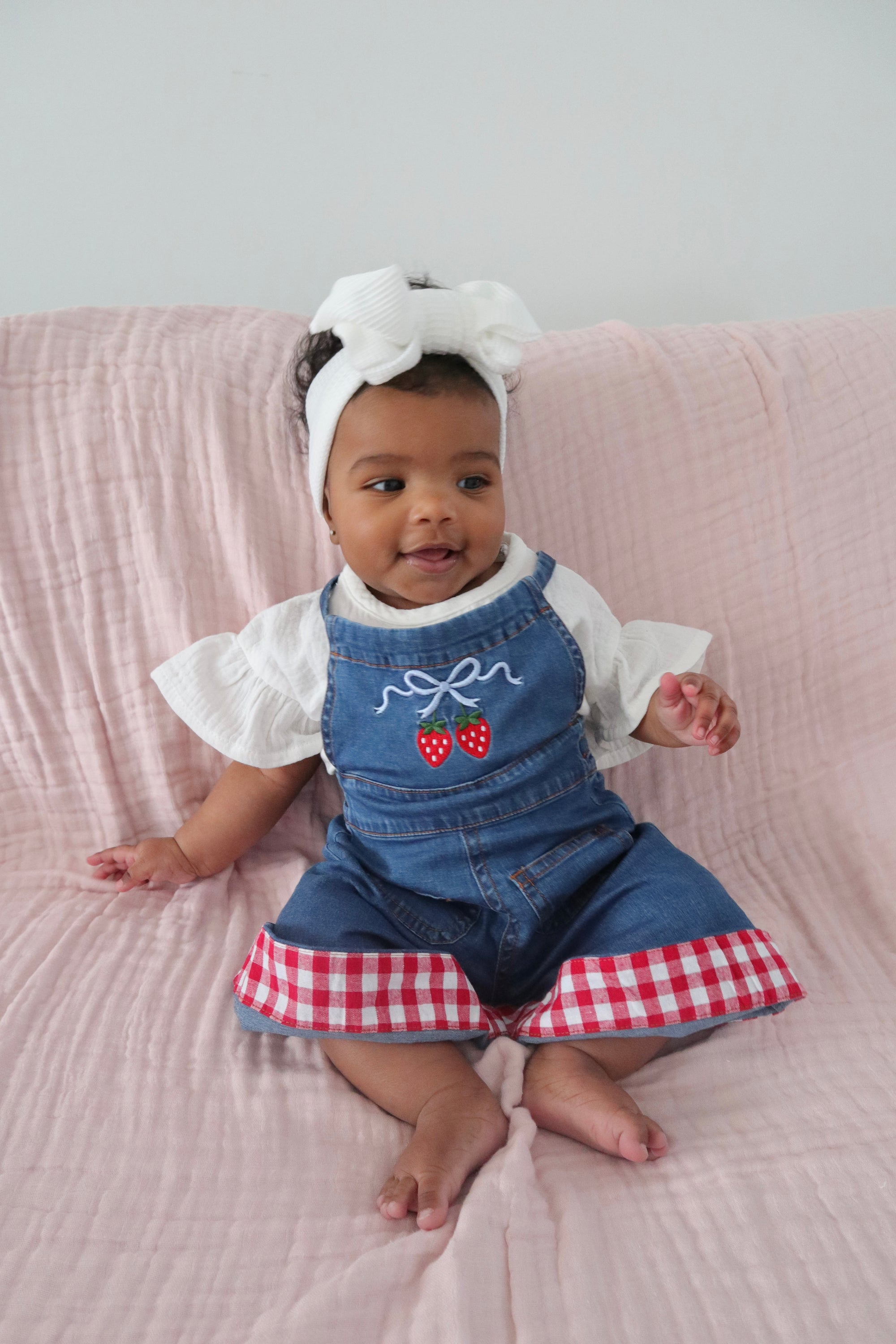 Strawberry Picnic Denim Jumpsuit