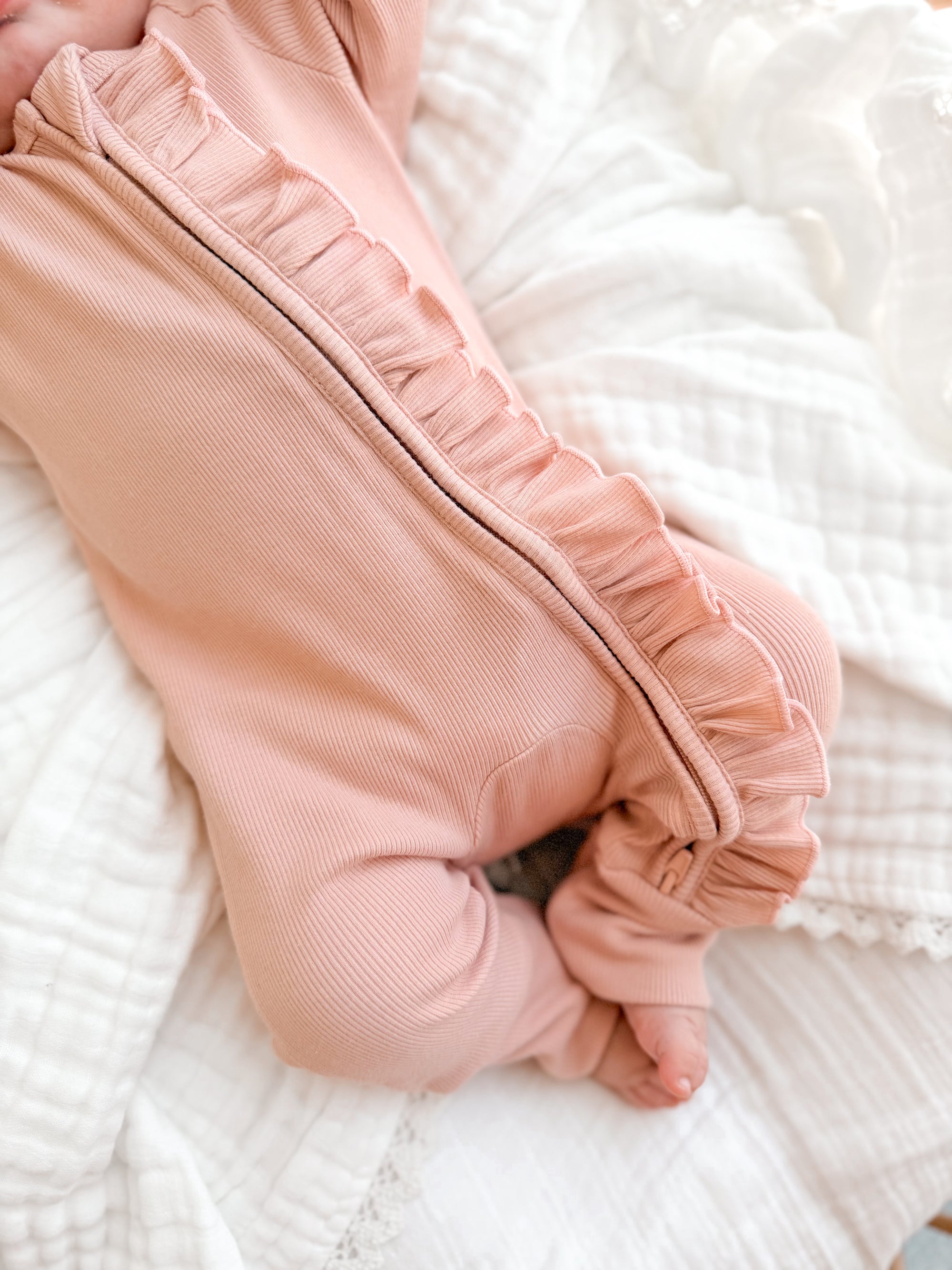 Cotton Growsuit - Dusty Pink
