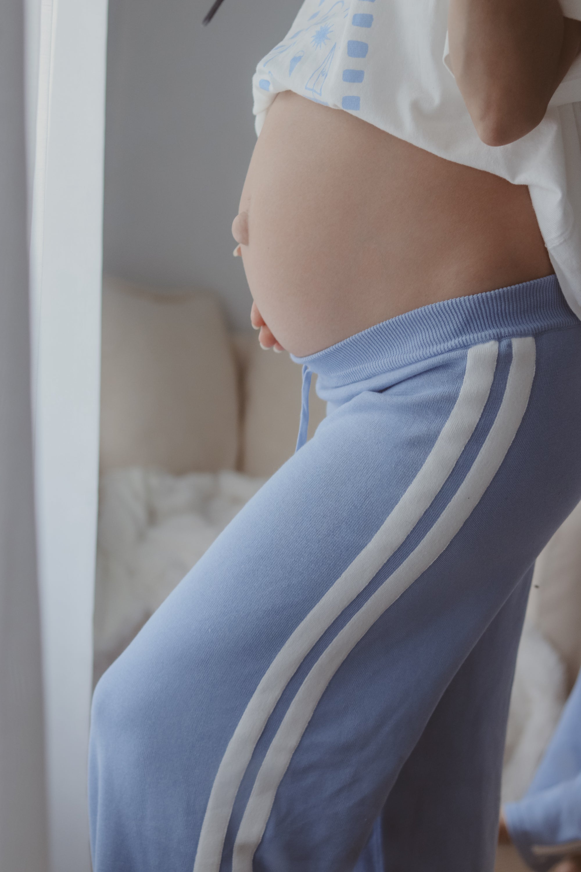 Quinn Pant - Ladies - Blue with White Stripes