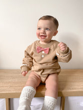 Load image into Gallery viewer, Gingerbread Long Sleeve Bubble Romper - PRE ORDER - Est. Dispatch October