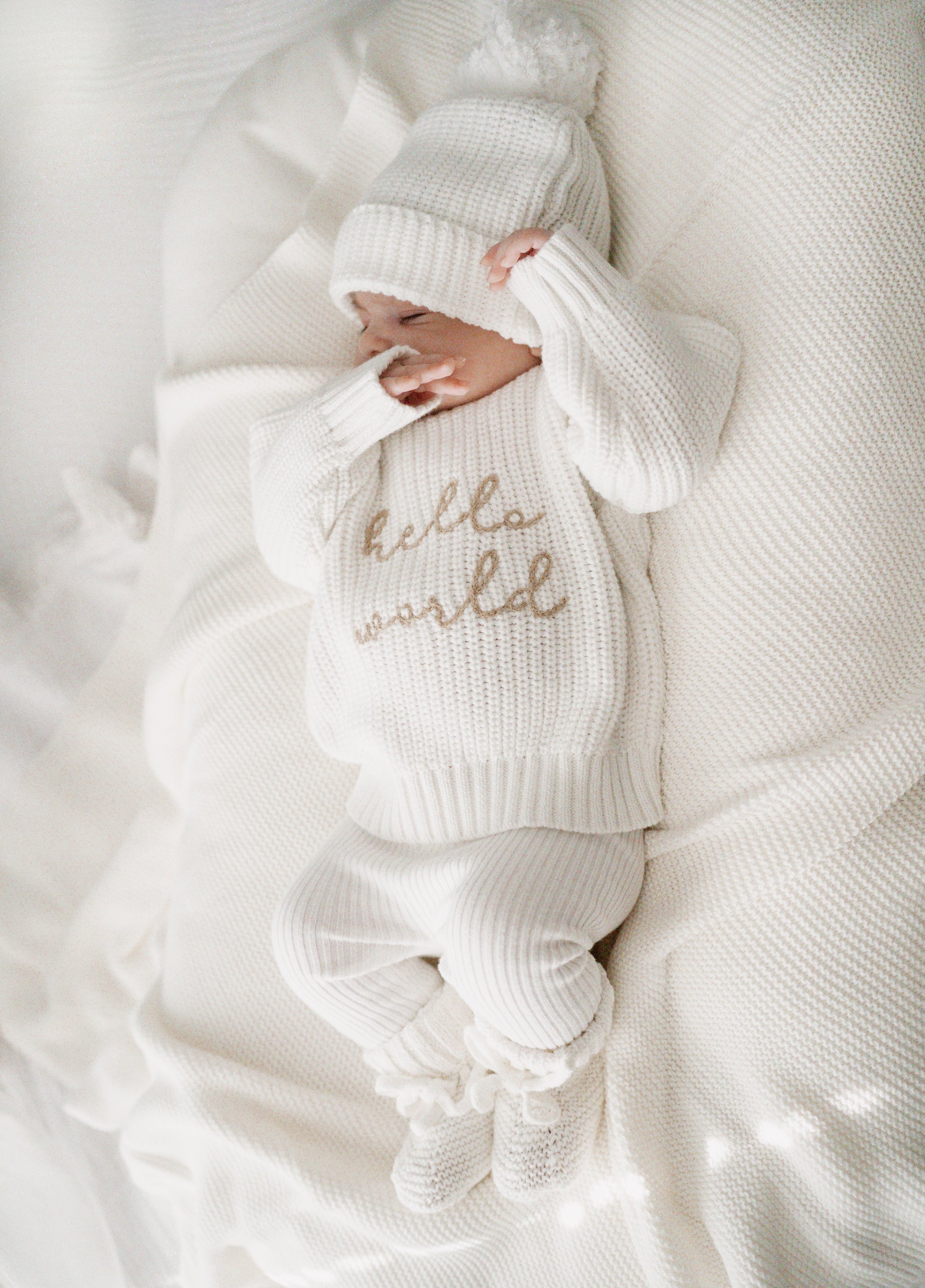 Mini Knit Booties - Milk