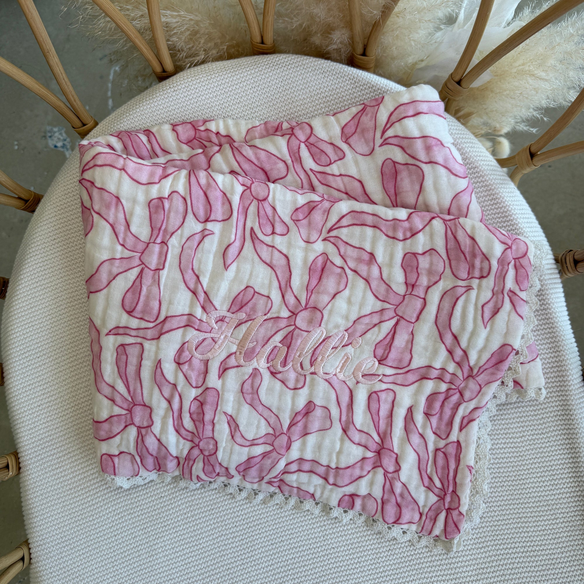 Heritage Muslin Blanket - Darling Bows