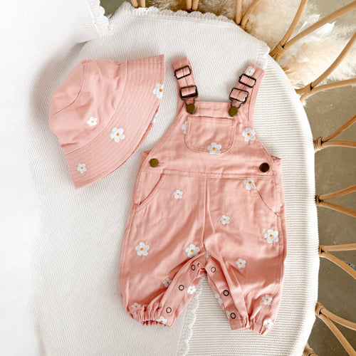Floral Pink Denim Overall Bundle