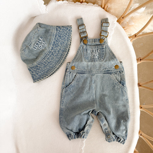 'Little Love Club' Vintage Blue Denim Overall Bundle