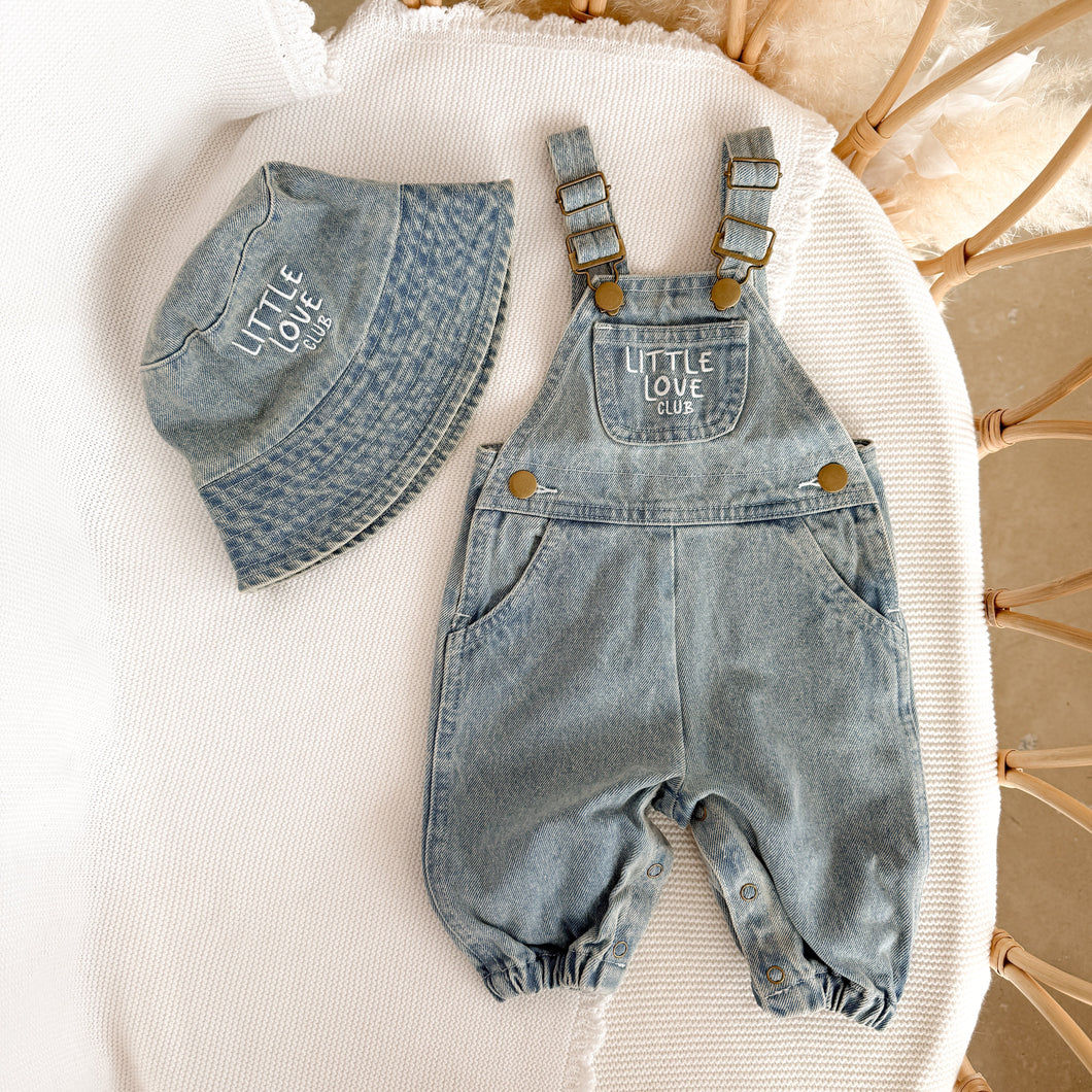 'Little Love Club' Vintage Blue Denim Overall Bundle