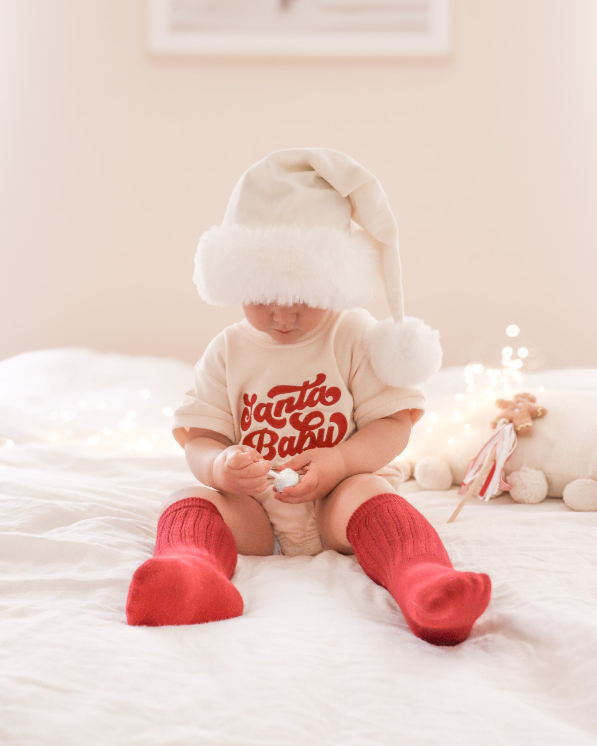 Vintage 'Santa Baby' Short Sleeve Bubble Romper